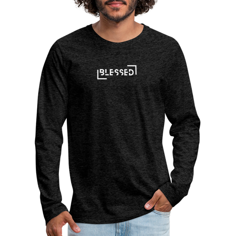 Blessed Men's Premium Longsleeve Shirt - charcoal grey