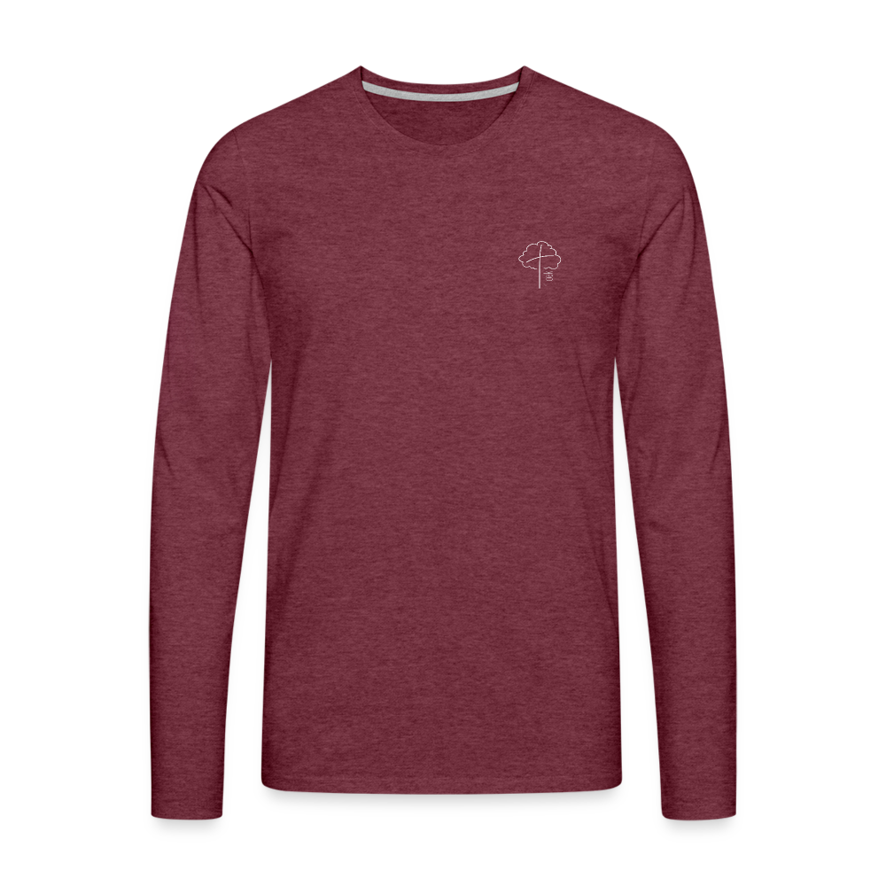 1 OAK Men's Premium Longsleeve Shirt - heather burgundy