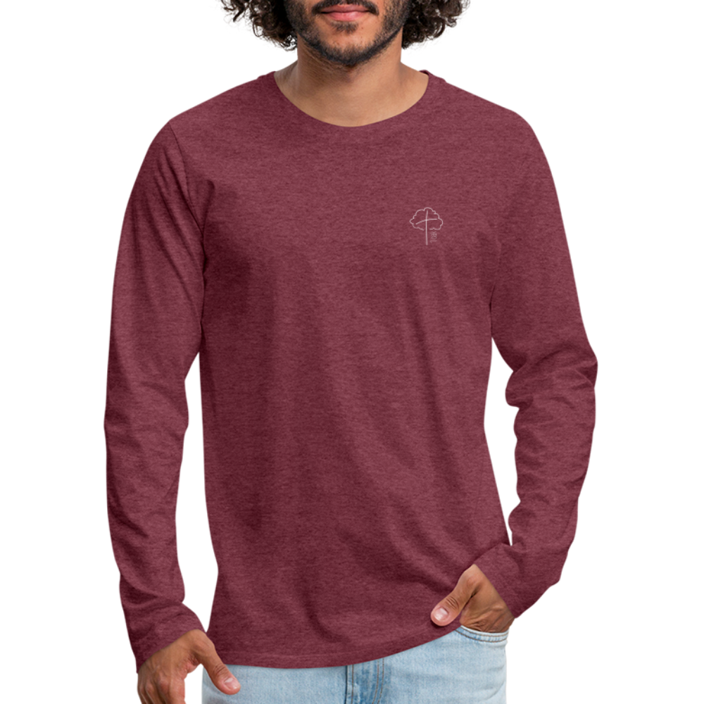 1 OAK Men's Premium Longsleeve Shirt - heather burgundy