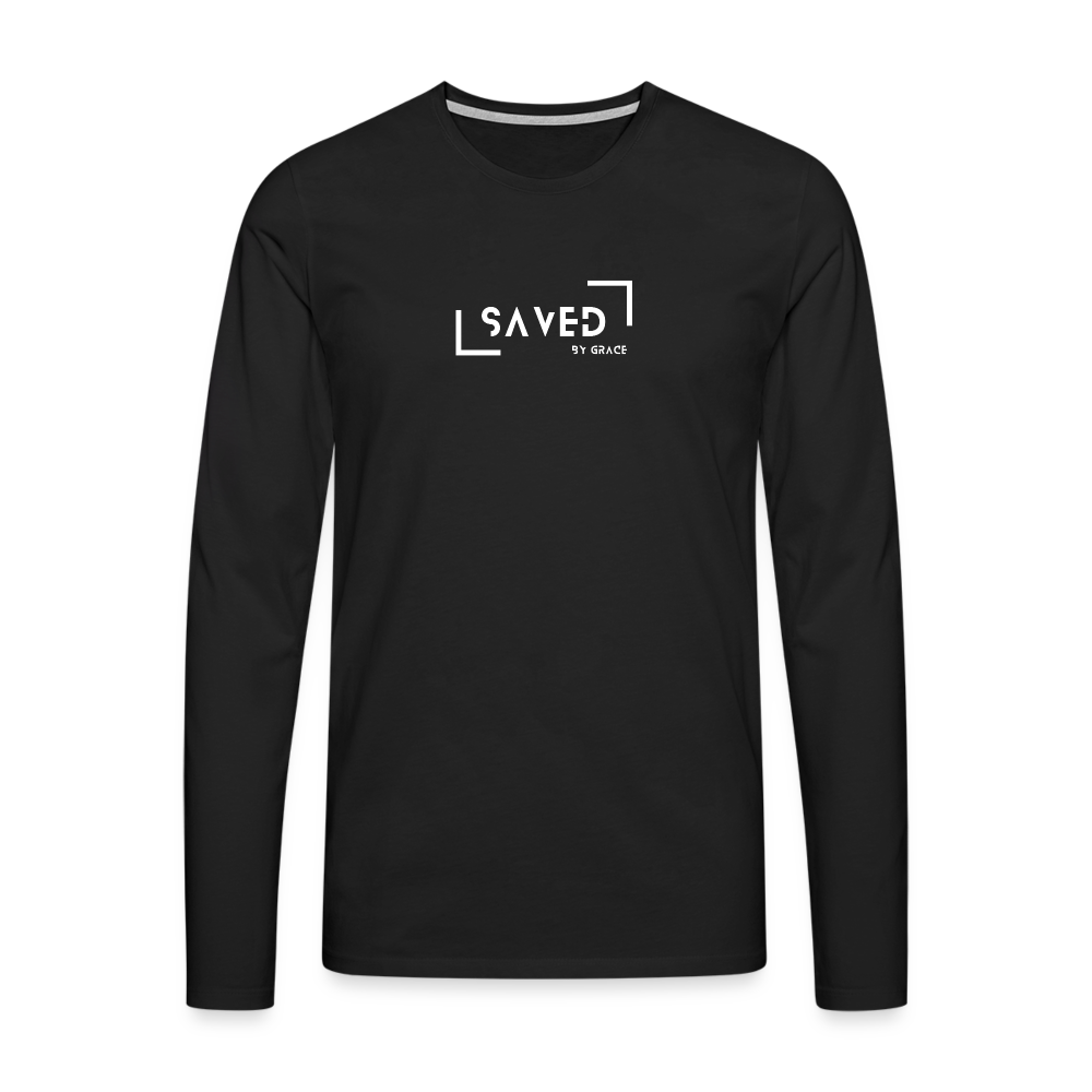 Saved by grace Men's Premium Longsleeve Shirt - black