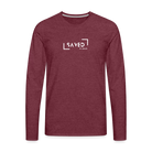 Saved by grace Men's Premium Longsleeve Shirt - heather burgundy