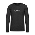 Saved by grace Men's Premium Longsleeve Shirt - charcoal grey