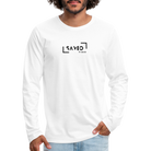 Saved by grace Men's Premium Longsleeve Shirt - white