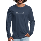 Blessed Men's Premium Longsleeve Shirt - navy