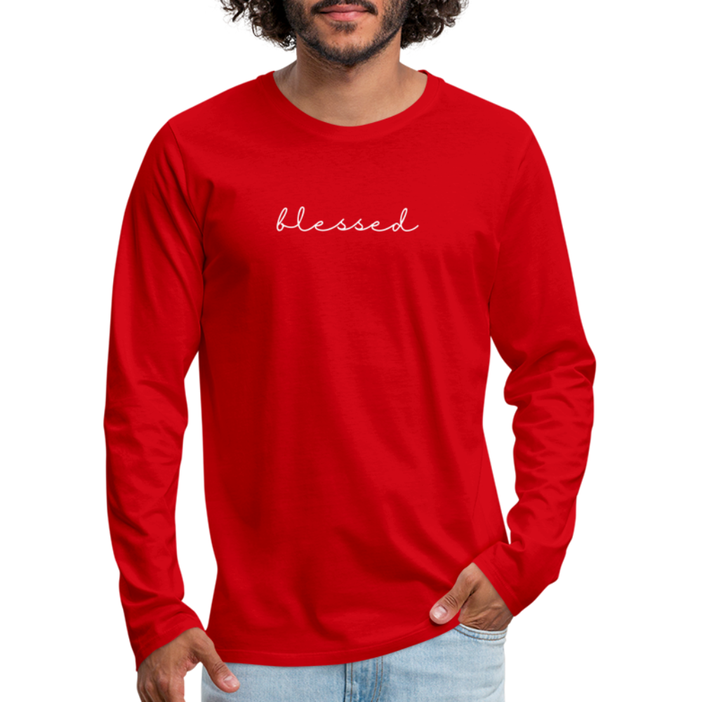 Blessed Men's Premium Longsleeve Shirt - red