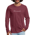 Blessed Men's Premium Longsleeve Shirt - heather burgundy