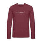 Blessed Men's Premium Longsleeve Shirt - heather burgundy