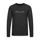 Blessed Men's Premium Longsleeve Shirt - charcoal grey