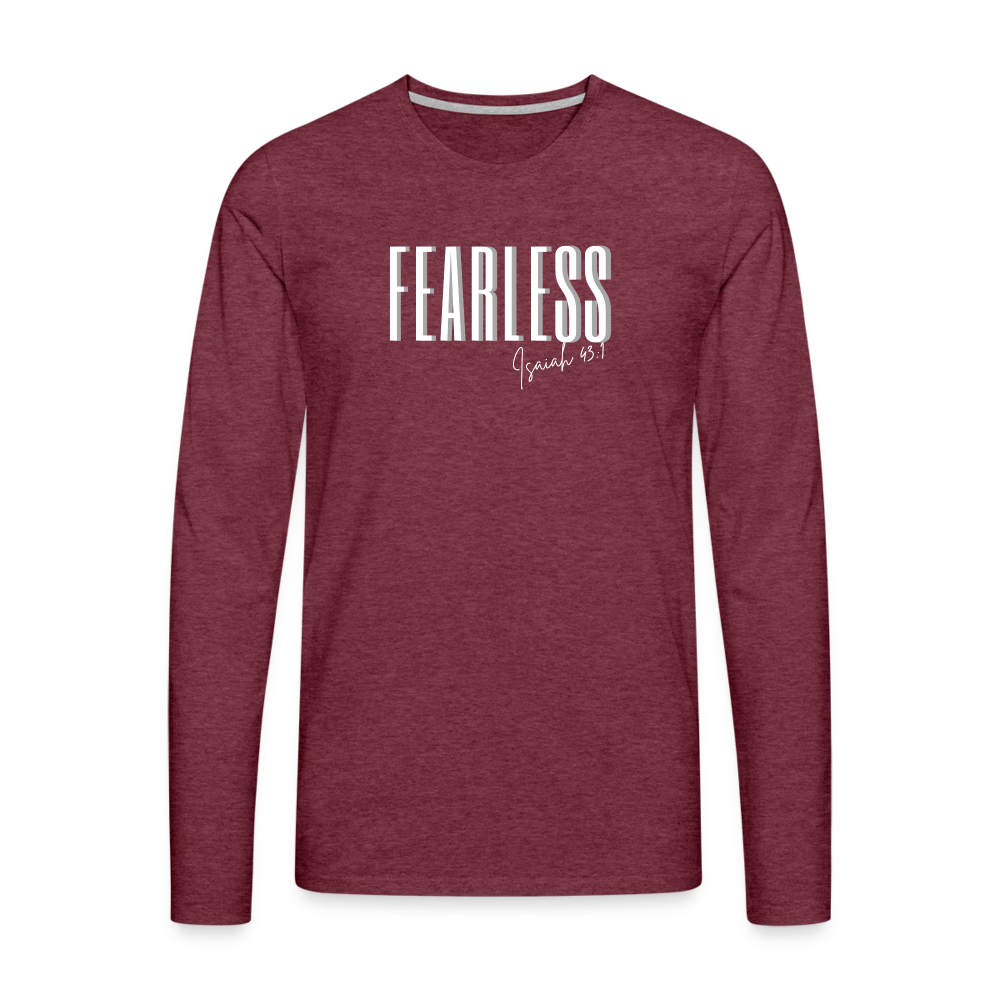 Fearless Men's Premium Longsleeve Shirt - heather burgundy