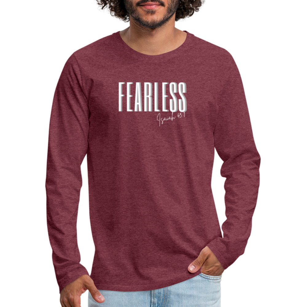 Fearless Men's Premium Longsleeve Shirt - heather burgundy