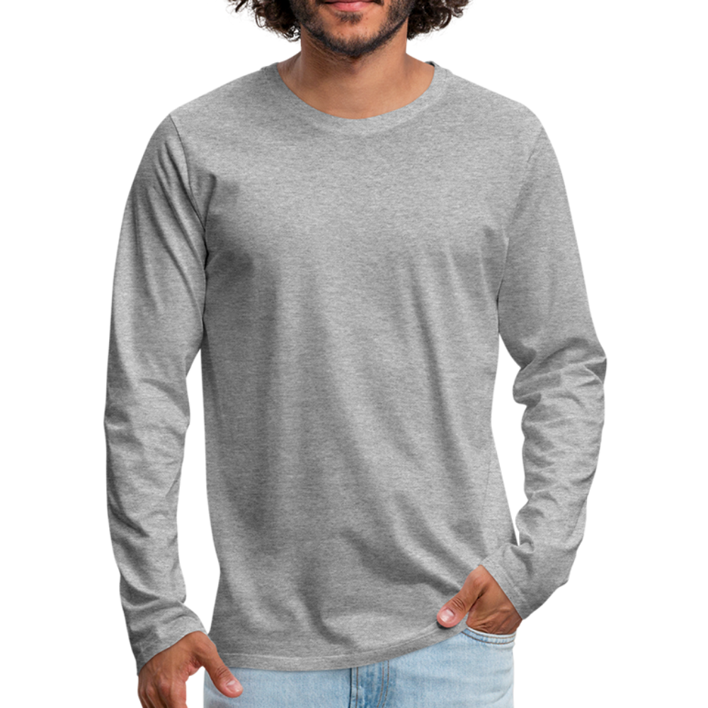 Walk the faith Men's Premium Longsleeve Shirt - heather grey