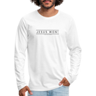 Jesus won! Men's Premium Longsleeve Shirt - white