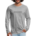 Jesus won! Men's Premium Longsleeve Shirt - heather grey