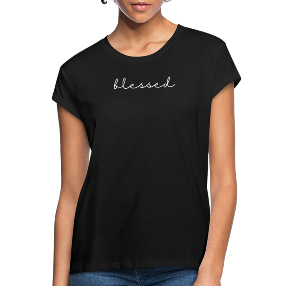 Blessed Women’s Premium T-Shirt with rolled sleeves - black