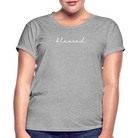 Blessed Women’s Premium T-Shirt with rolled sleeves - heather grey