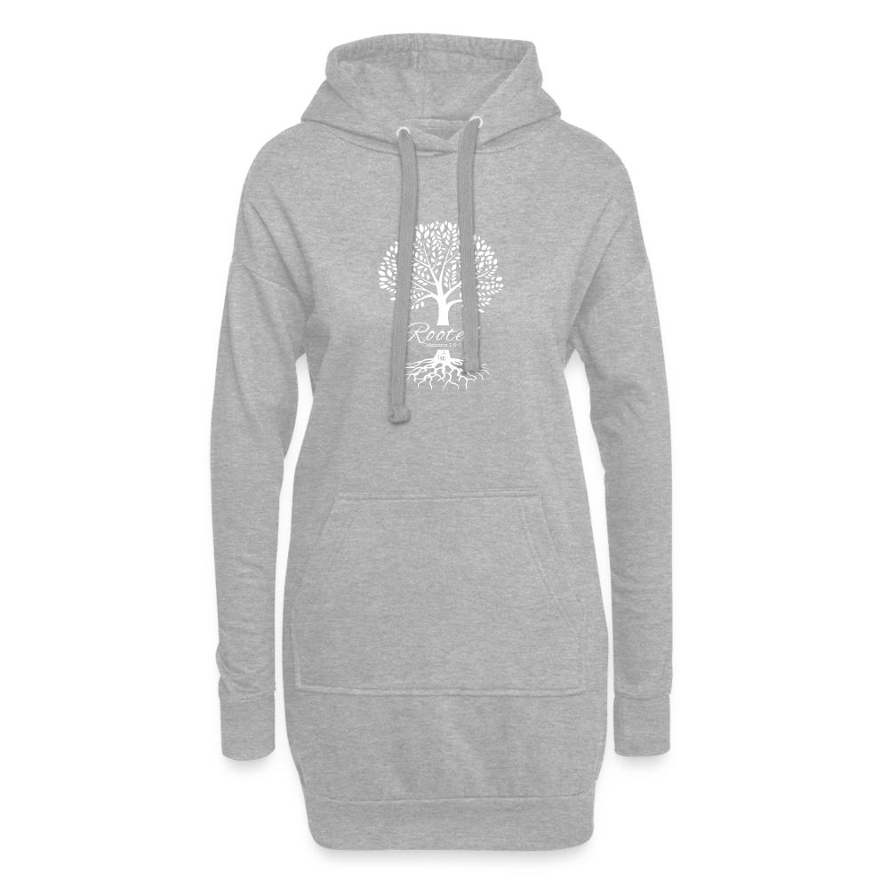 Rooted Hoodie Dress - heather grey