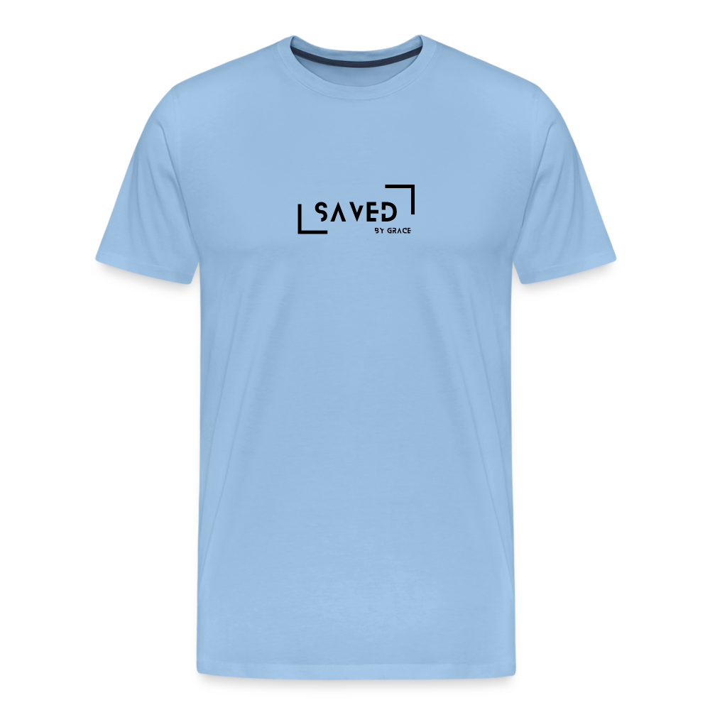 Saved by grace Men’s Premium T-Shirt - sky