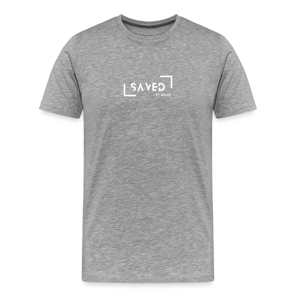 Saved by grace Men’s Premium T-Shirt - heather grey