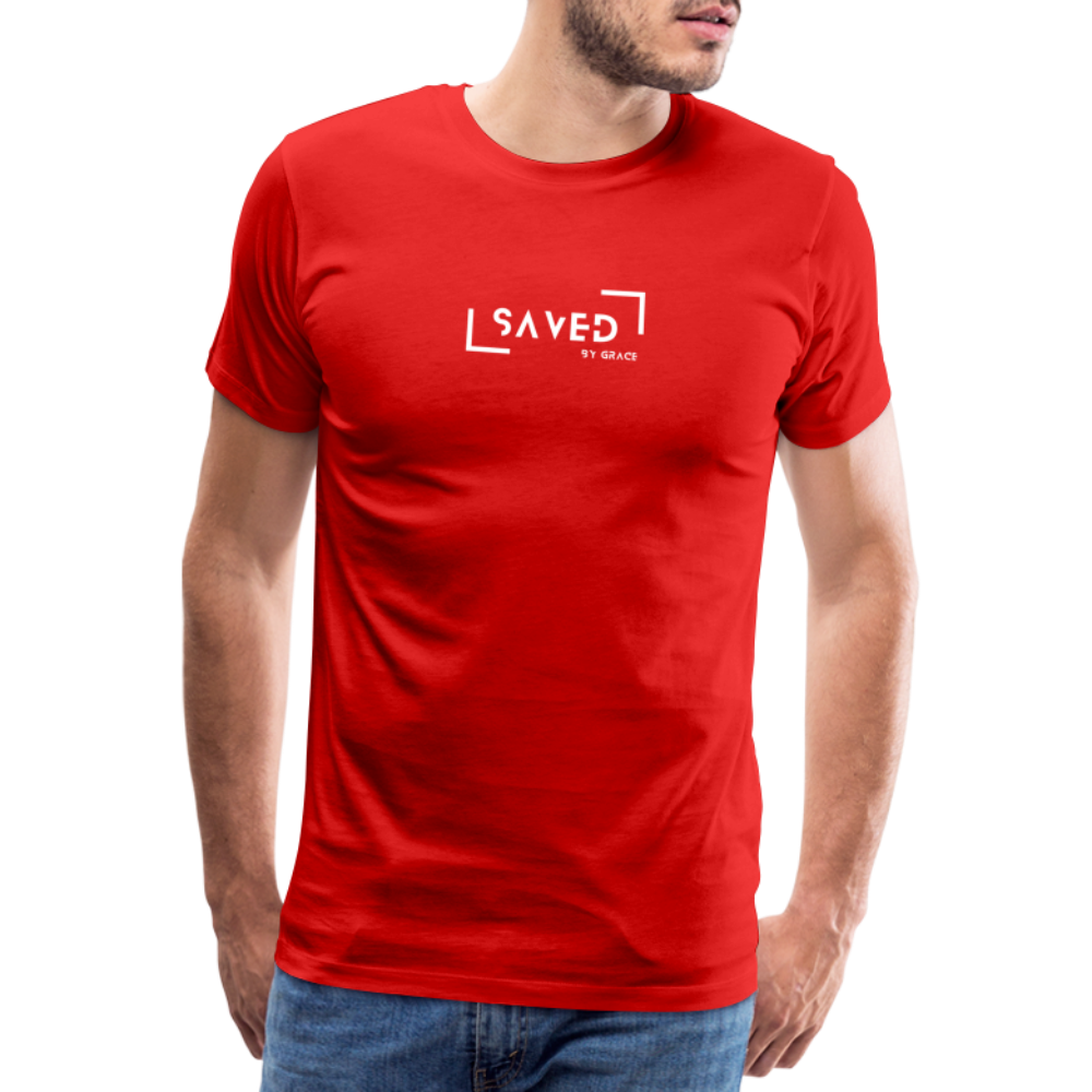 Saved by grace Men’s Premium T-Shirt - red