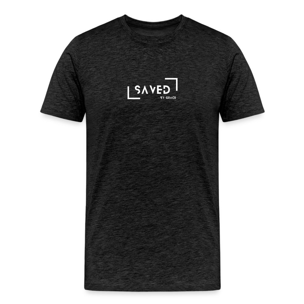 Saved by grace Men’s Premium T-Shirt - charcoal grey