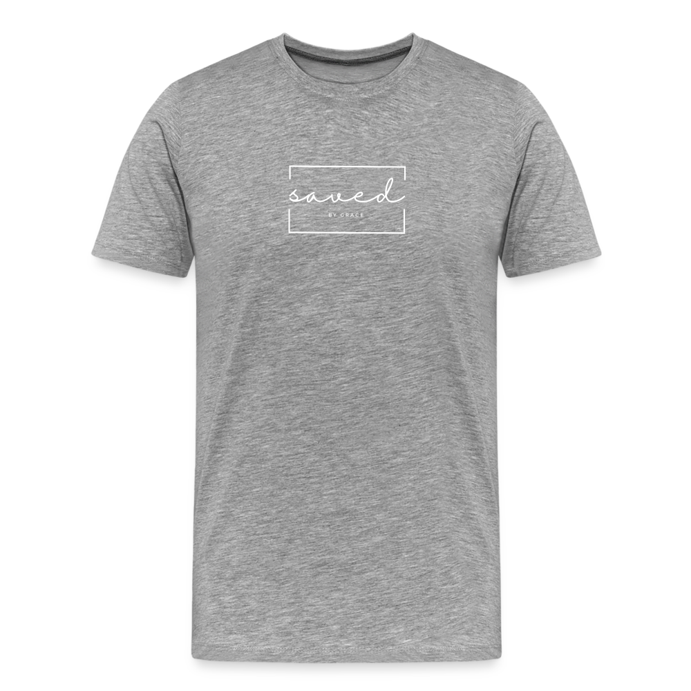 Saved by grace Men’s Premium T-Shirt - heather grey