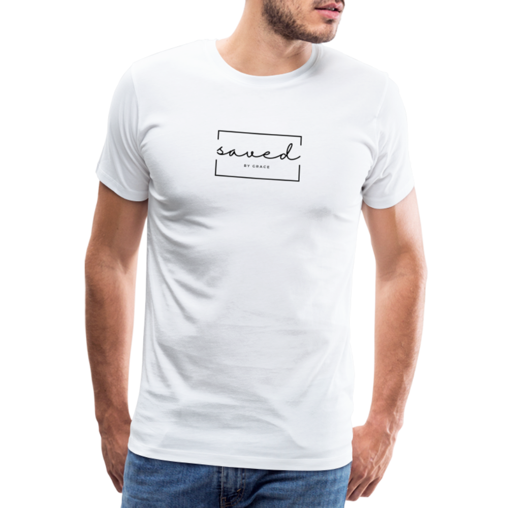 Saved by grace Men’s Premium T-Shirt - white