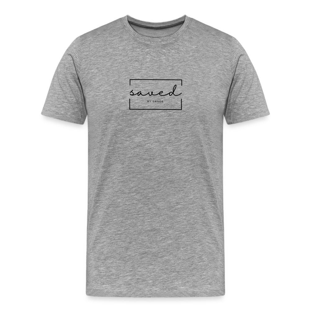 Saved by grace Men’s Premium T-Shirt - heather grey