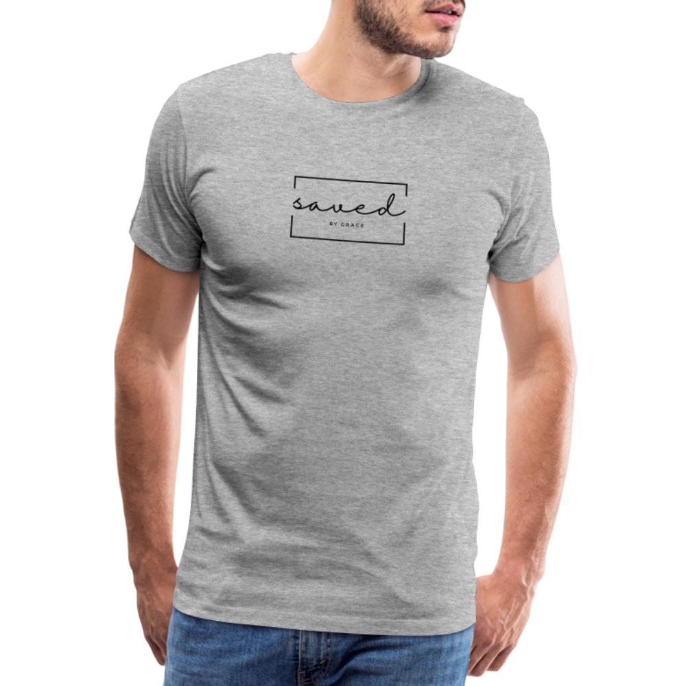 Saved by grace Men’s Premium T-Shirt - heather grey