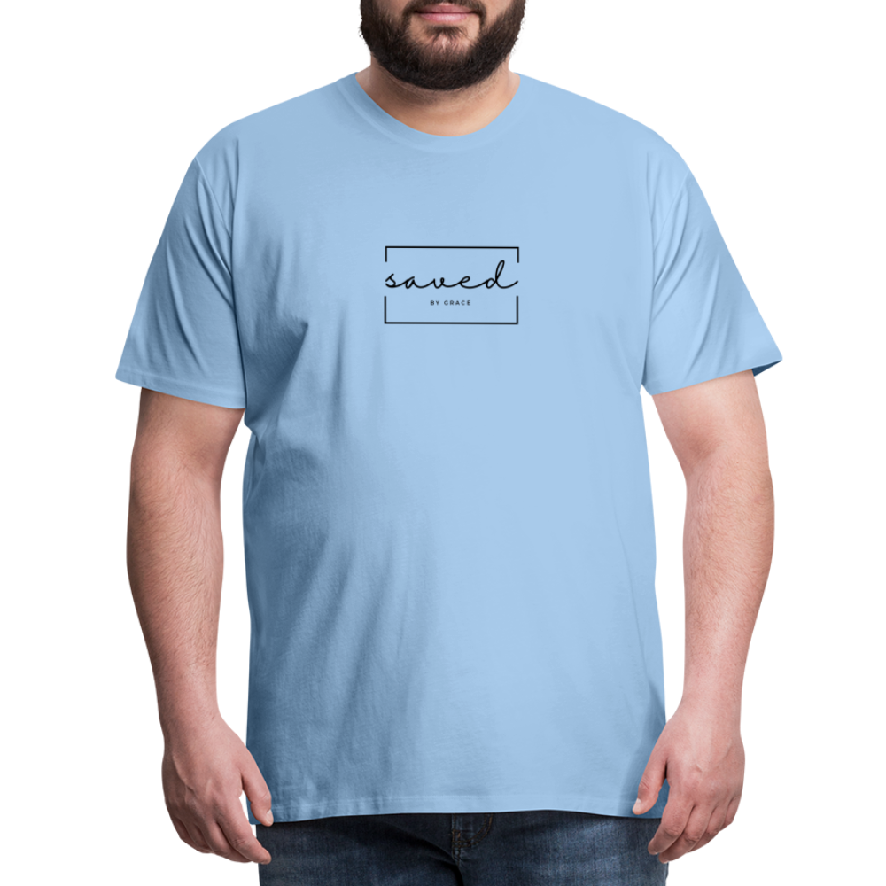 Saved by grace Men’s Premium T-Shirt - sky