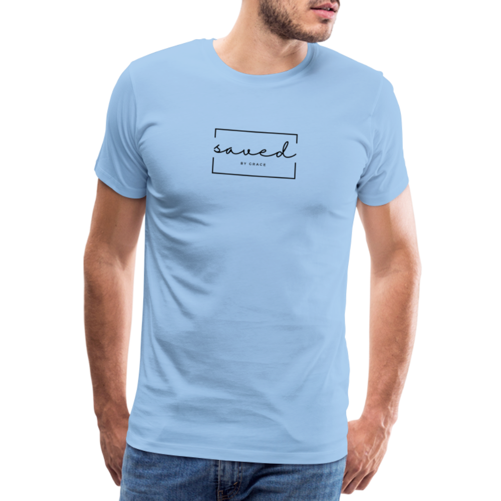 Saved by grace Men’s Premium T-Shirt - sky