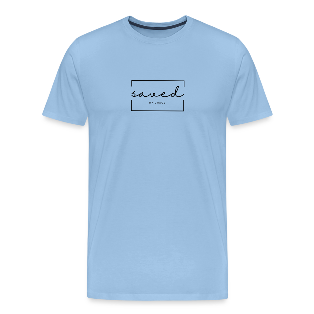 Saved by grace Men’s Premium T-Shirt - sky