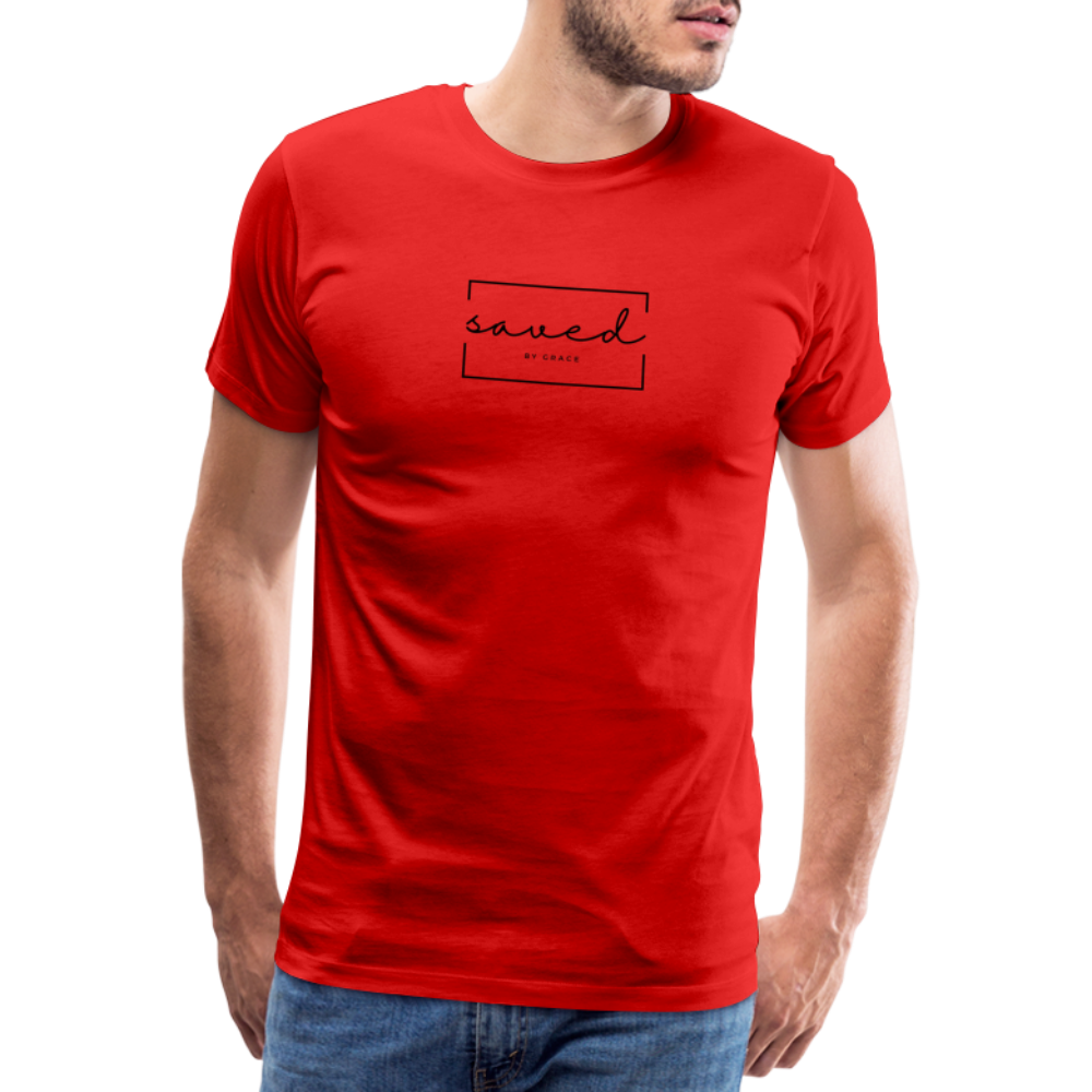 Saved by grace Men’s Premium T-Shirt - red