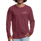 Saved by grace Men's Premium Longsleeve Shirt - heather burgundy