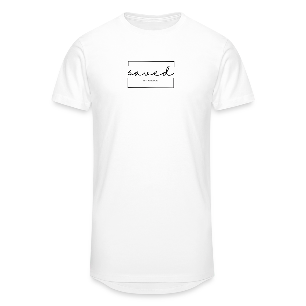 Saved Men’s Long Body Urban Tee - white