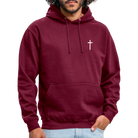 Cross Unisex Hoodie - bordeaux