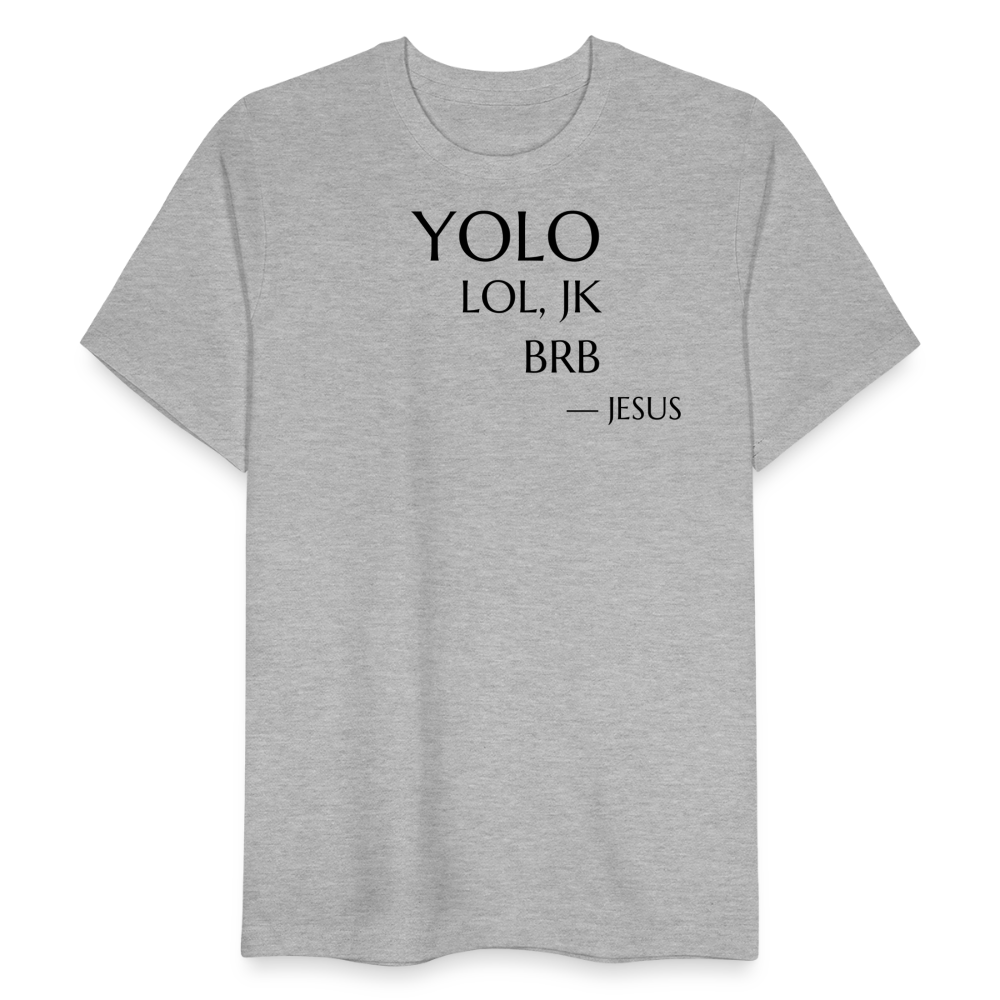 YOLO Relaxed Fit Unisex Organic T-Shirt - heather grey