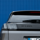 He is Risen Bumper Sticker - white matte