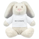 He is Risen MiniFeet® RecycelHase® Bunny Cream - white