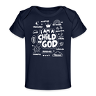 Child of God Organic Baby T-Shirt - dark navy