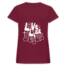 Love like Jesus  Women’s Oversize T-Shirt - bordeaux