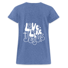 Love like Jesus  Women’s Oversize T-Shirt - heather denim