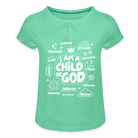 Child of God Girl’s T-Shirt with Ruffles - mint