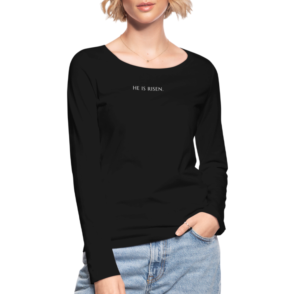 He is Risen Women’s Organic Longsleeve Shirt - black