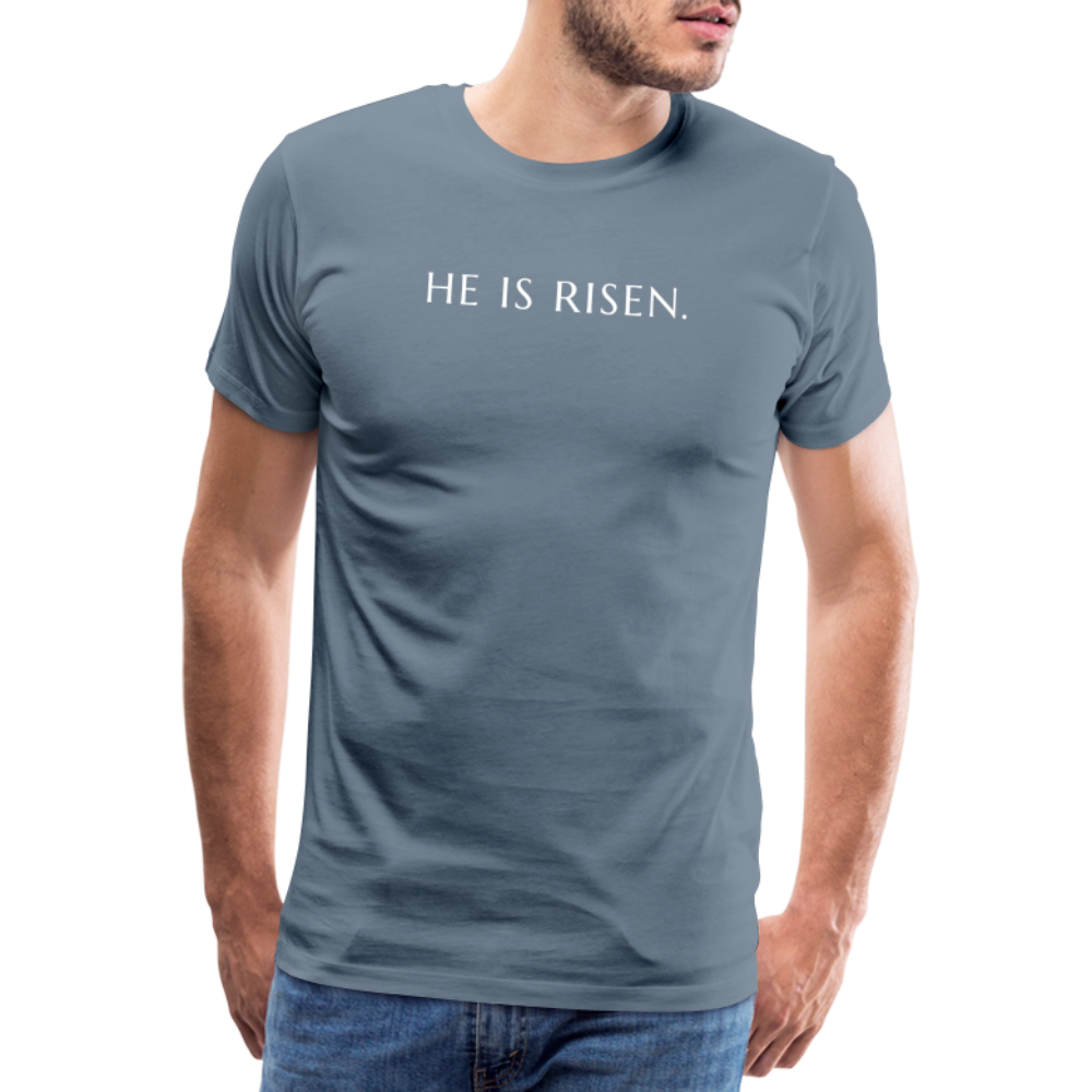 He is Risen Men’s Premium T-Shirt - steel blue