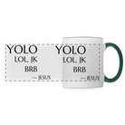 YOLO Panoramic Mug - white/dark green