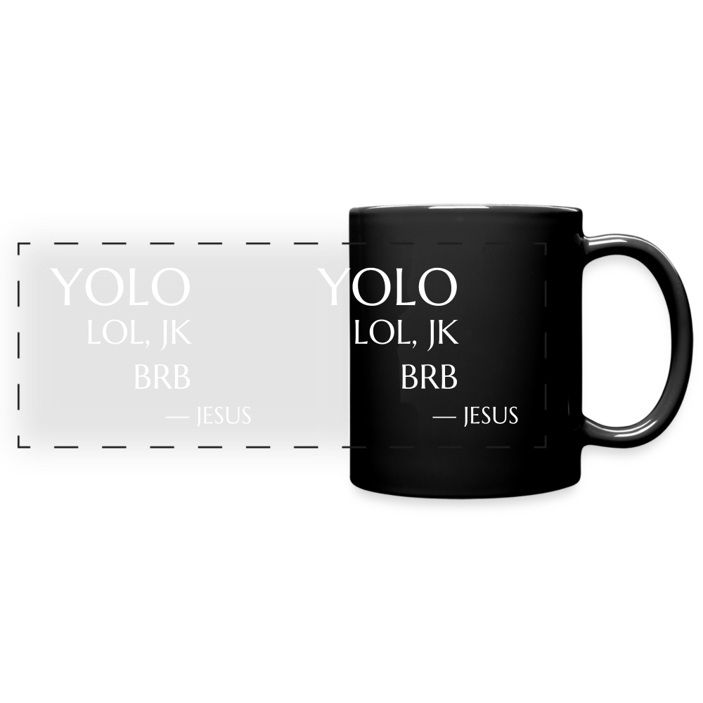 YOLO Full Color Panoramic Mug - black