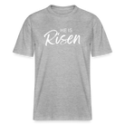 He is Risen Relaxed Fit Unisex Organic T-Shirt - heather grey