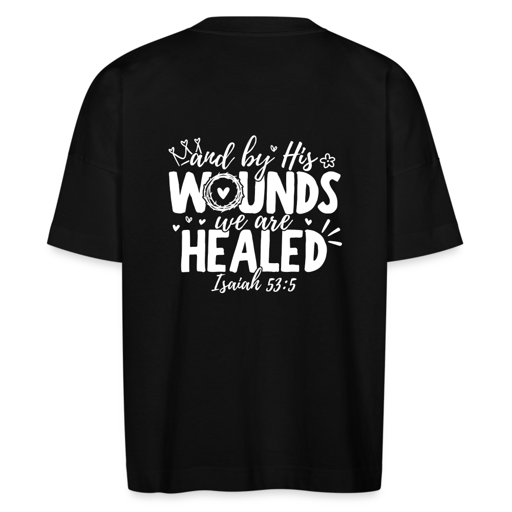 We are healed unisex oversize organic T-shirt - black