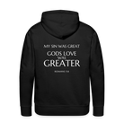 Gods love was greater Men’s Premium Hoodie - black