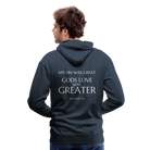 Gods love was greater Men’s Premium Hoodie - navy